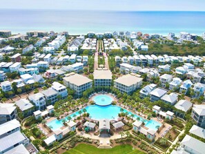 Exterior - Walk to the beach & Lagoon Pool-Bumblebee Cottage (Panama City Beach)