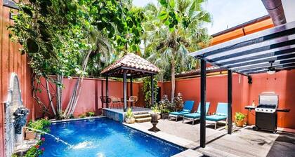 Mediterranean-Style Villa w/Pool, Walk to Beach!