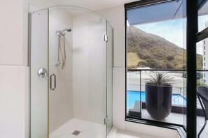 Bathtub, hair dryer, towels