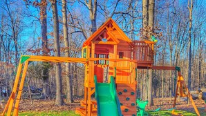 Unclassified image, 5 of 44, button - Modern Family Haven 10 Min to Liberty/ King Bed•Patio•Grill•Firepit•Playset (FOREST)