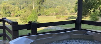 Log House on the French Broad River