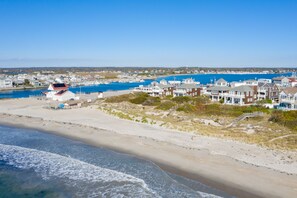 On the beach, beach towels