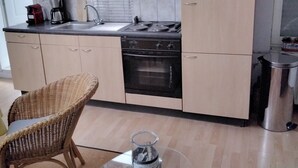 Kaffetrakter/tekoker, kjøleskap, mikrobølgeovn og ovn
