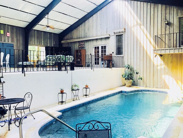 Indoor pool, a heated pool