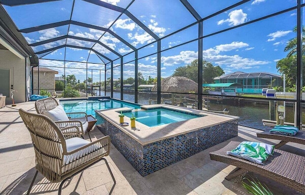 A heated pool
