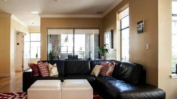 Smart TV, fireplace, video games, books