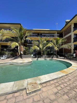 Outdoor pool, a heated pool