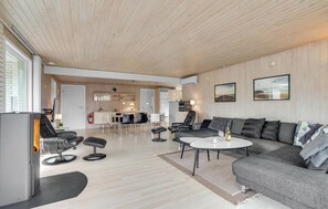 TV, fireplace, DVD player, stereo - 3 bedroom amazing home in Hurup Thy (Hurup Thy)