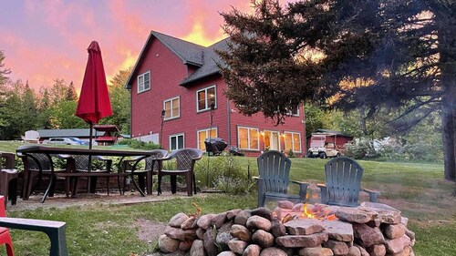 Adirondack Hideout, lakefront location and sandy shoreline
