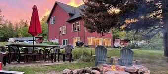 Adirondack Hideout, lakefront location and sandy shoreline
