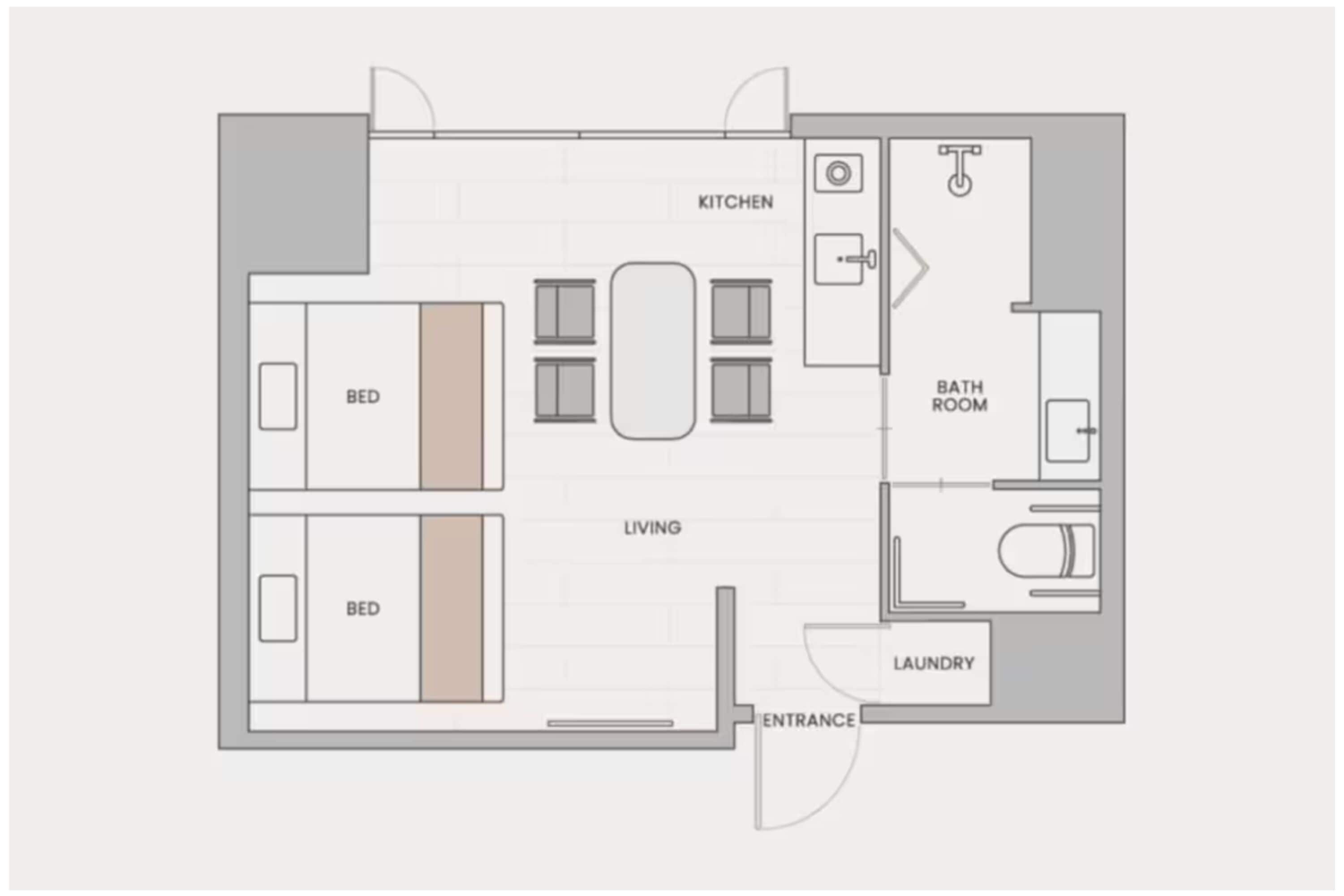 Universal Room, Non Smoking | Living area | 55-inch TV with digital channels, streaming services