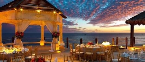 Outdoor banquet area