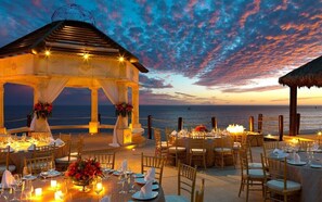 Outdoor banquet area