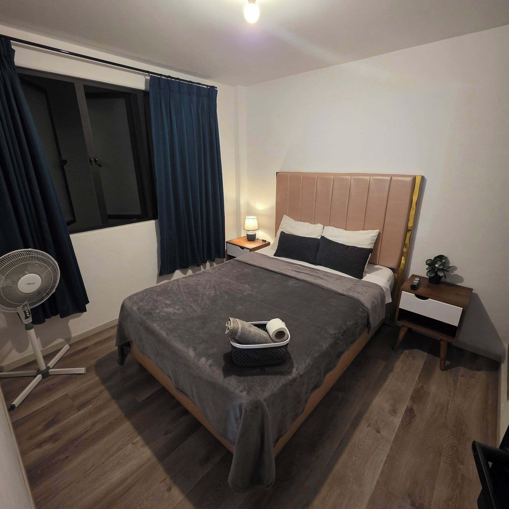 Premium bedding, down comforters, pillowtop beds, laptop workspace