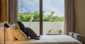 Penthouse - 1 kingsize-säng - privat pool | Balkongutsikt