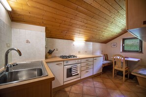 Fridge, oven, stovetop, coffee/tea maker