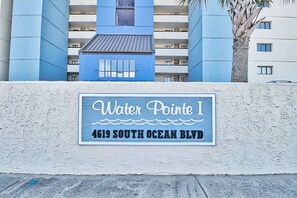 A sign for 'Water Pointe I' at 4619 South Ocean Blvd.