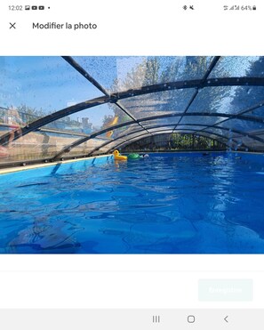 Piscine extérieure, piscine chauffée