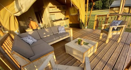 NEW Monpazier Glamping safari tent family site Experience the great outdoors