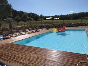 Outdoor pool, a heated pool