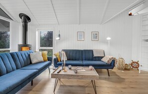 Televisión y chimenea 