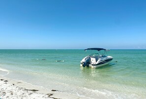 Playa en los alrededores, camastros y toallas de playa
