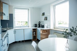 Fridge, oven, stovetop, dishwasher