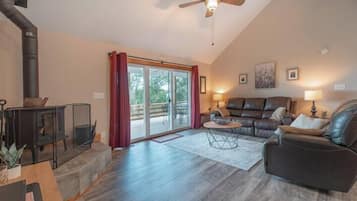 TV, fireplace, DVD player