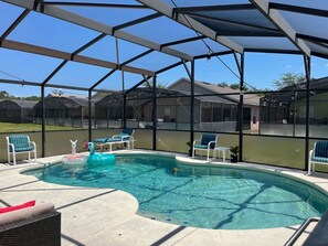 Outdoor pool, a heated pool
