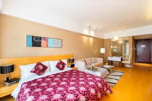 Executive Apartment, 1 Queen Bed, Garden View | Premium bedding, down comforters, in-room safe, individually decorated - Tianjin Crown International Apartments (Tianjin)