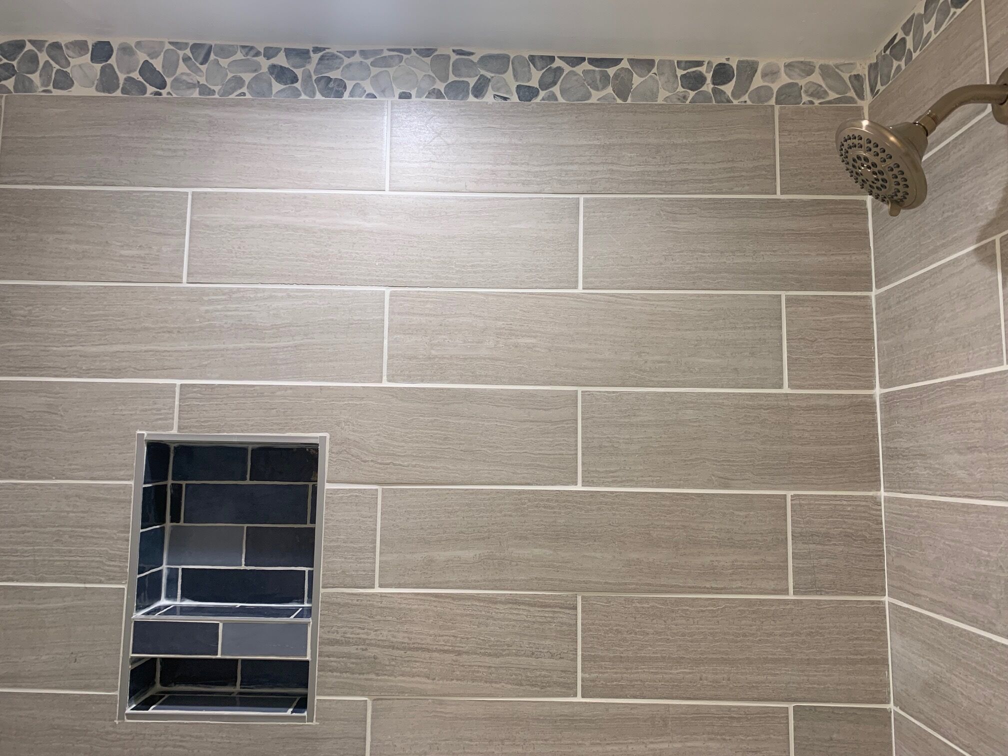 Combined shower/tub, hair dryer, towels, soap