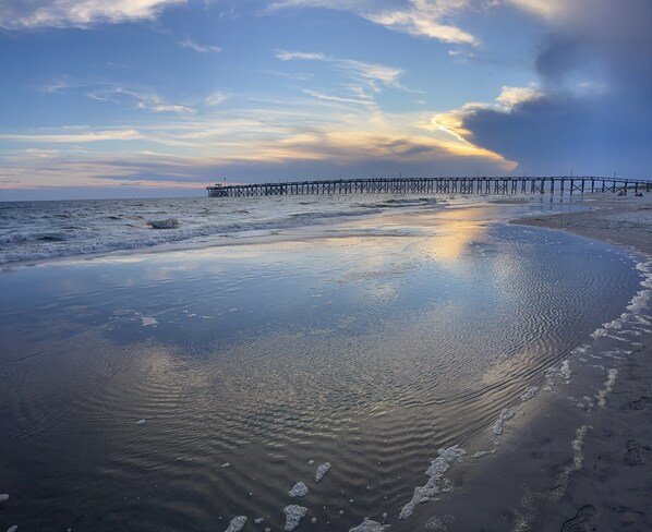 Plage à proximité, chaises longues