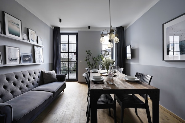 2 Bedroom Apartment with Terrace | Living area | 43-inch flat-screen TV with satellite channels, TV