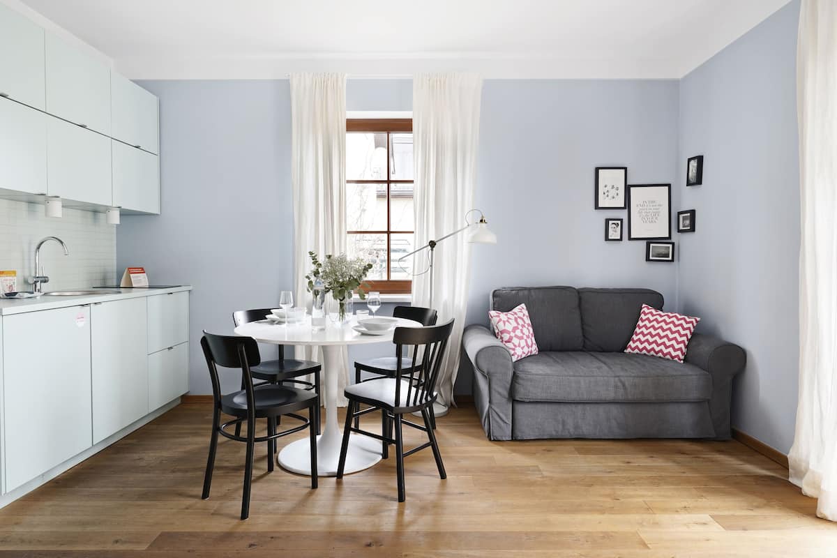 Large Studio, Kitchen, Terrace, Sofa Bed | Living area | 48-inch Smart TV with cable channels, TV, streaming services