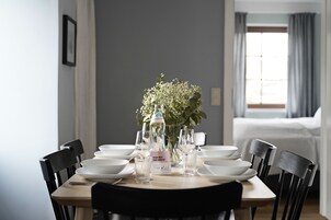 L 1 Bedroom Apartment, Balcony, Sofa Bed | Living area | 48-inch Smart TV with cable channels, TV, streaming services