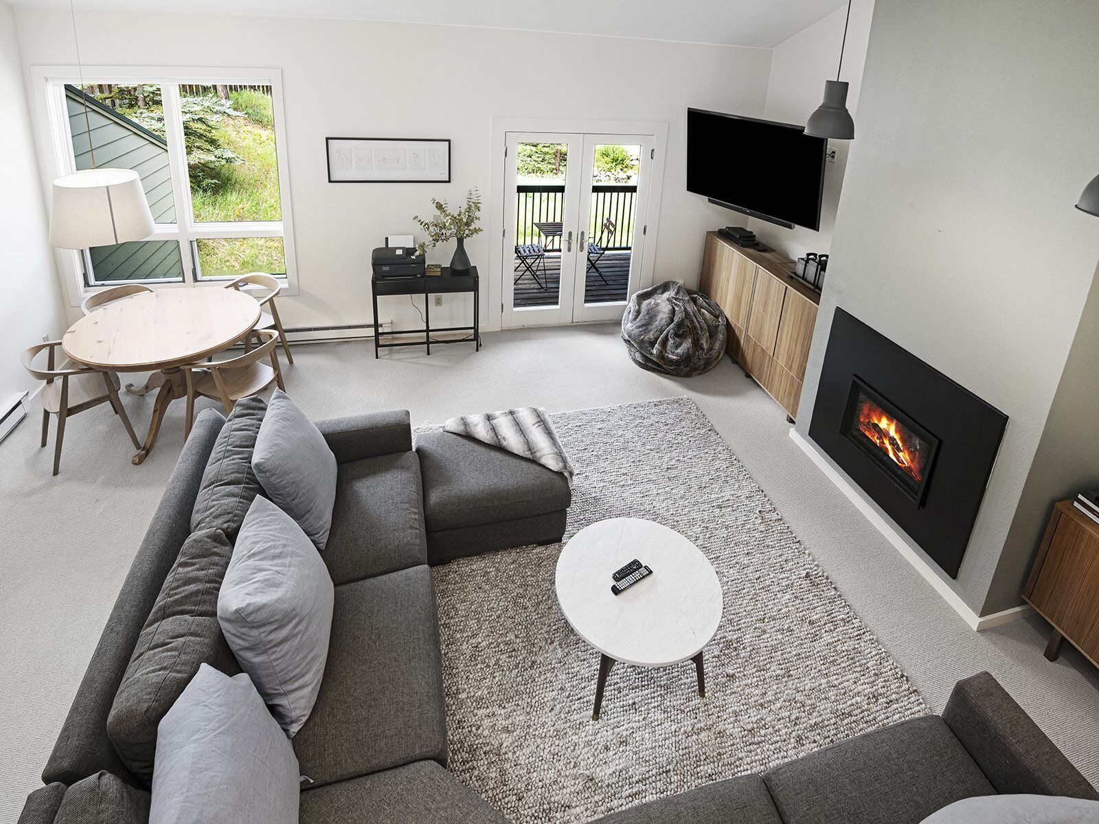 Apartment (Coldstream Townhome 7) | Living room | Flat-screen TV, fireplace