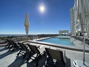 Outdoor pool, a heated pool