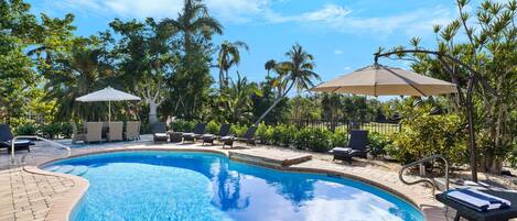 Outdoor pool, a heated pool