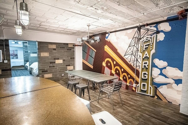 Located right in the heart of Downtown Fargo, with "views of the iconic Fargo Theatre!"