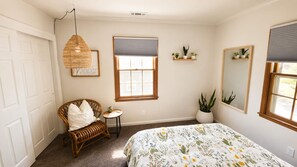 Full bathroom vanity with mirror - [3] StayAwhile: The Cozy Retreat (Lawrence)