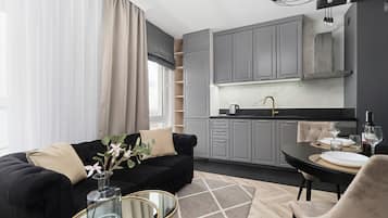 Appartement, 1 chambre, balcon | Salle de séjour