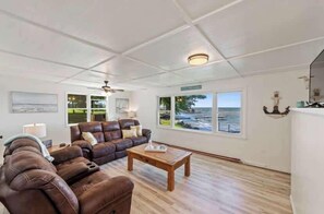 TV, fireplace, table football, offices