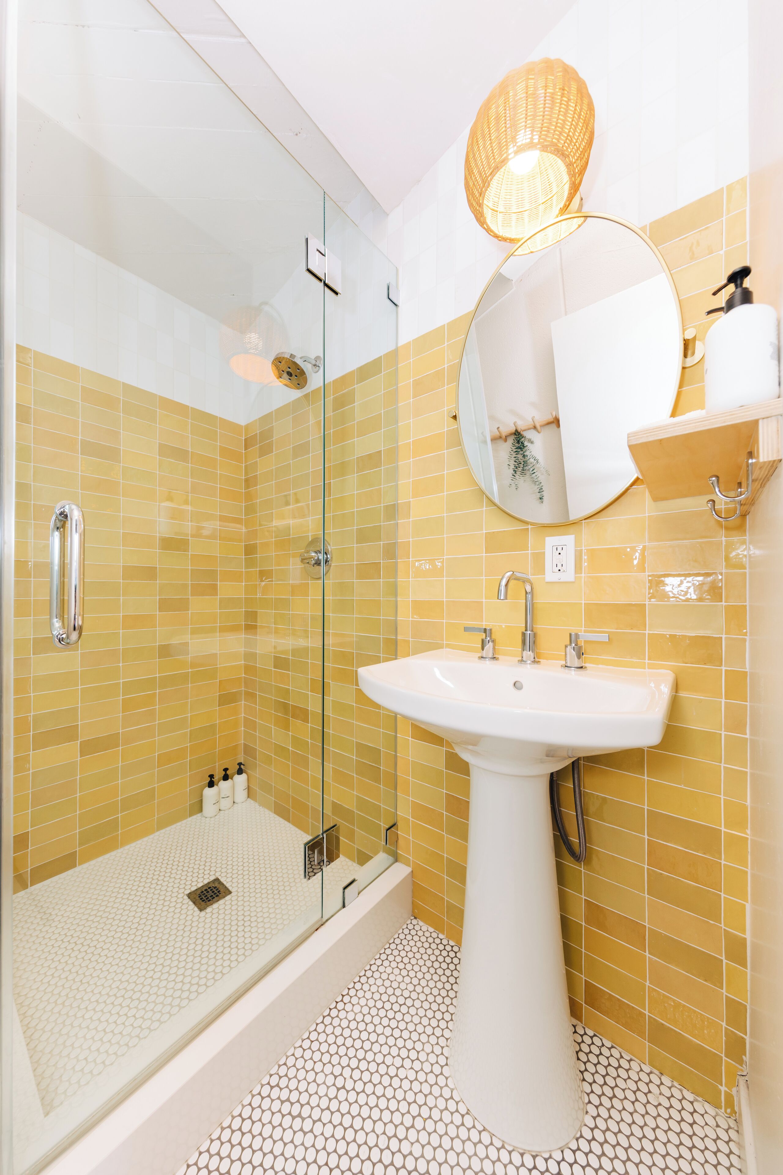 deluxe room, 1 king bed, patio | bathroom | hair dryer, towels