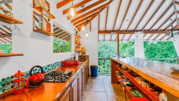 Plaque de cuisson, batterie de cuisine, vaisselle et ustensiles