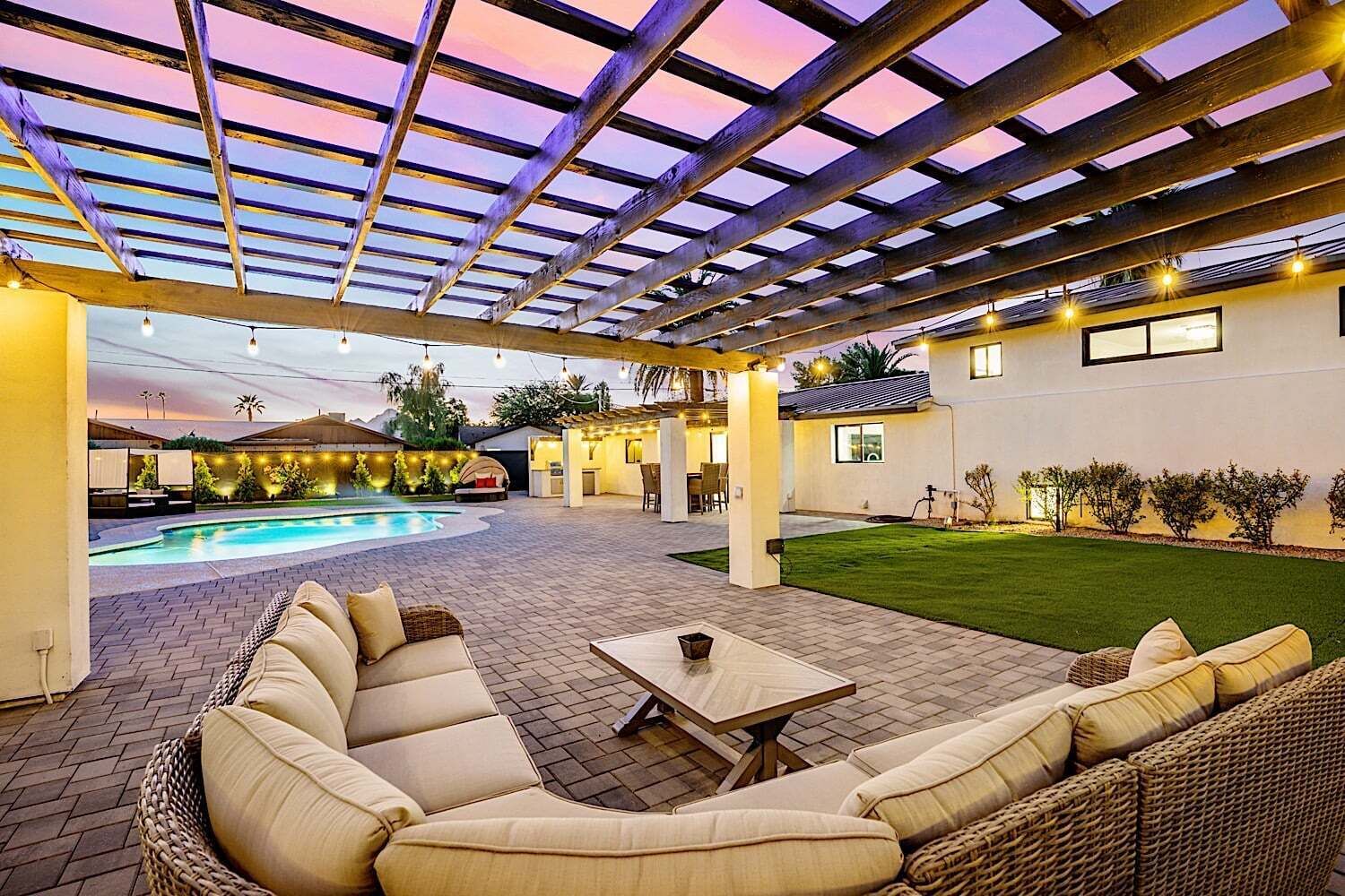 A heated pool