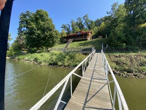 Property grounds - Cozy Lake-front Log Cabin in a large quiet cove w/ Kayaks (Stover)