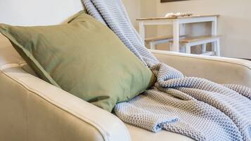 2 bedrooms, desk, iron/ironing board, travel cot