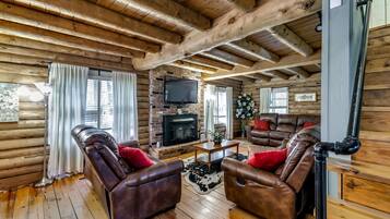 Smart TV, fireplace, video games