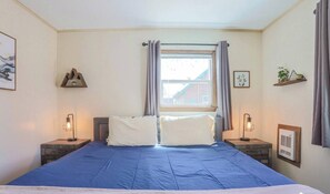 1 bedroom, iron/ironing board, travel crib, free WiFi