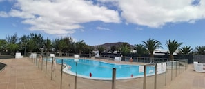 Outdoor pool, a heated pool